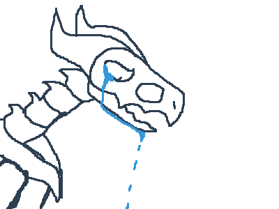 attempt at dragon skeleton ;w;