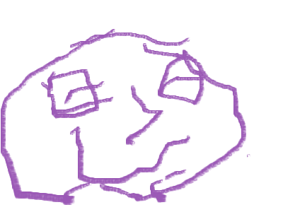 I drew this monstrosity with my feet ???