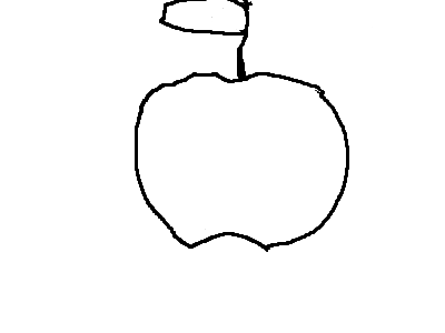 Worm comes out of an apple