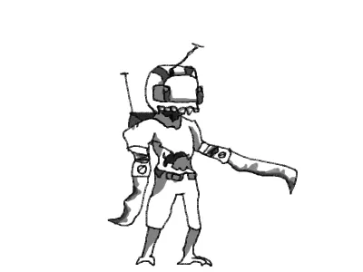 Knife-handed post-man