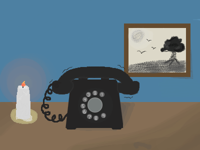 Rotary phone,,(sorry I got a bit lazy)