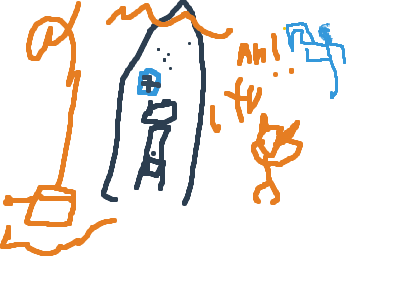 what blue guy did to fox's house