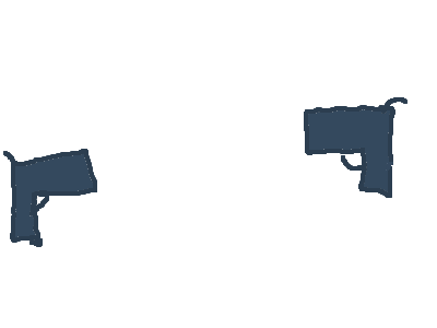 a gun shooting another gun