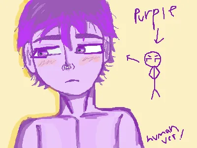 This is purple as a human guys!
