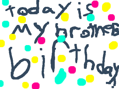 today is my brothers birthday!!!!!!