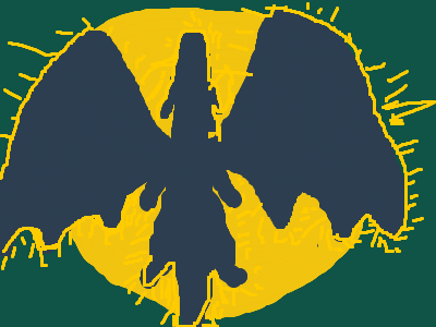 dragon blocking sun drawing