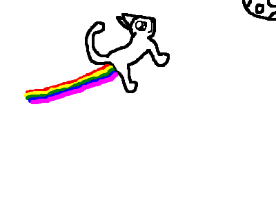 Amazin' Cat dat toots rainbows