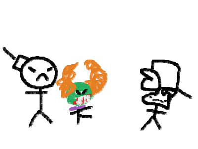 bomb and clown beat up short kid