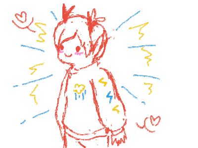 drawing my sona in my fav jumper because hes cute