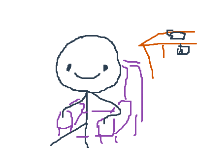 forever alone guy (intentional bad drawing)