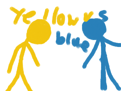 Yellow vs blue