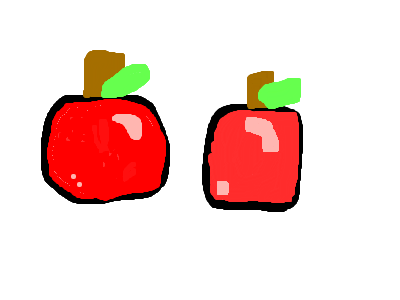 Normal VS. Square apple