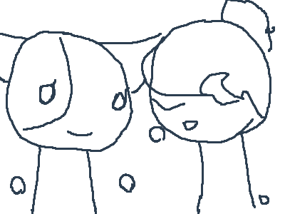 Starry And Meh (quick drawing)