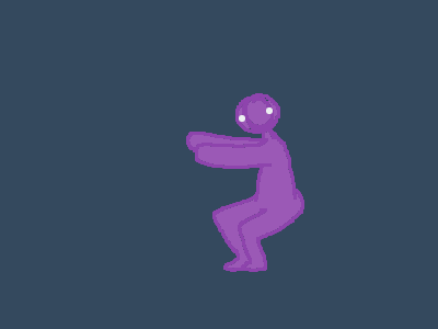 Purple guy dancing