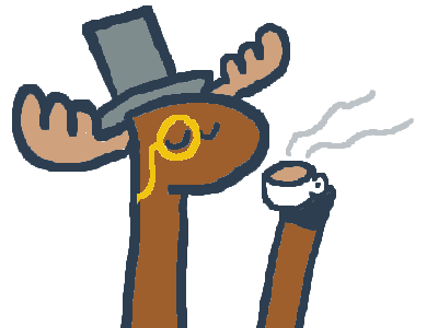 Moose Drinking Tea