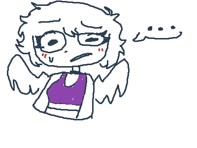 WHY is there another purple guy drawing here?!