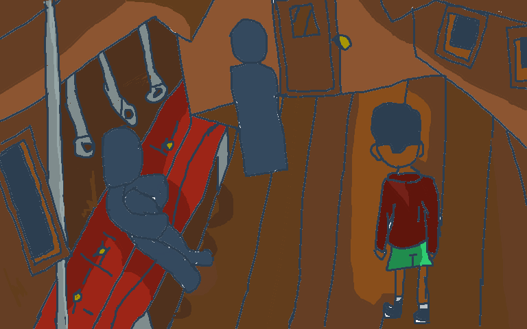 A kid riding a ghost train (1972)