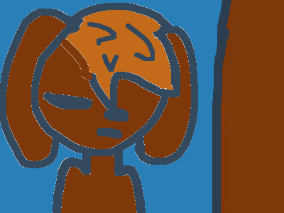 ポーチとパンジーのパート1の描画。 (プーチー)