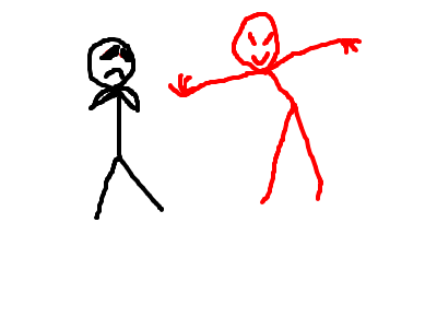 black v red