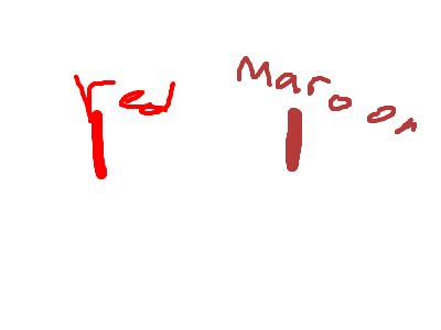 Bruh ur not red ur maroon