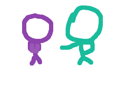 Purple vs Turquoise.