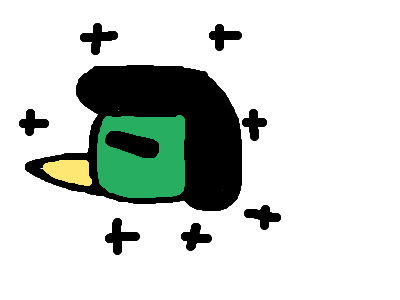 Duck with amazing hair