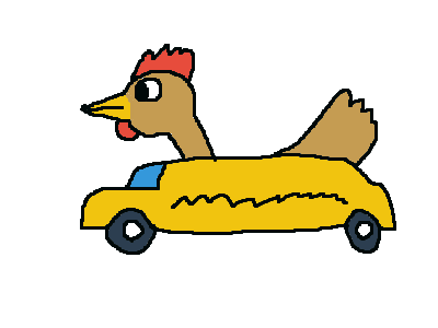 I saw this on my way to school the chicken limo