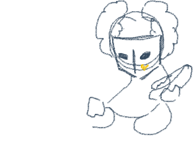 Tricky forgot to take off his mask