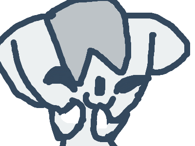 Rionch the snow dog.