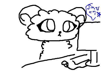 I gave my hamster a look at my Sans cringe video, 