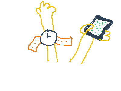 Phone Games & Watch time (school art project)