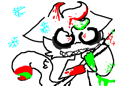 "Don't step in the red snow..."