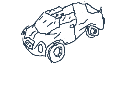 My attempt at drawing a car
