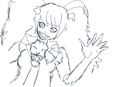literally like a 30 second sketch of junko thegoat