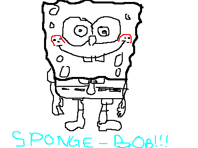 drawing of sponge bob