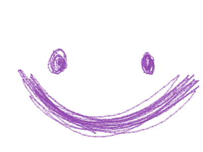 smiley face but purple