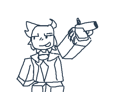 spinning his gun lol but failed to shoot!