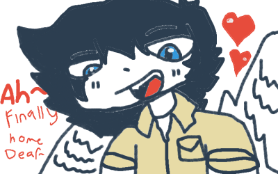 am home :33 here's a Luke drawin