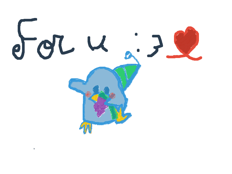 little penguin want to give you grapes