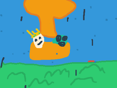 king egg with blob