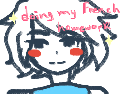 Random stuff I do when I'm doing my homework :,u