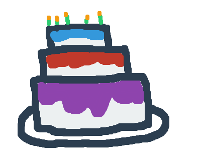 "something cake involved"