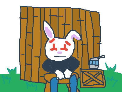 Hare playing fort nite be like :/