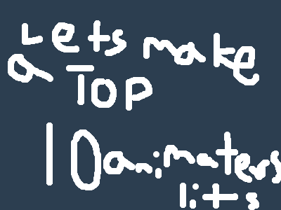 Lets make a top 10 animators list