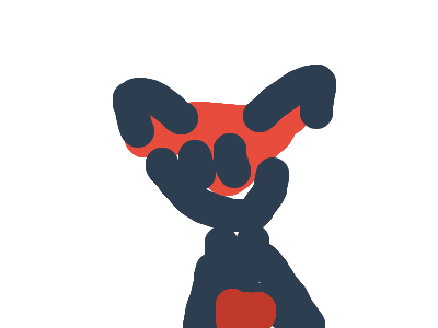 Quick scribble of my OC (10 seconds)