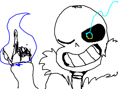 sans but i messed up on the hand soz