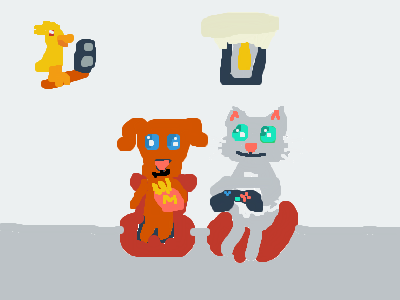 cartoon dog and cat scary story