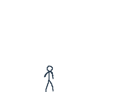how to make a stick man jump ( standing still )