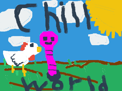 hi im eathworm sally chill face