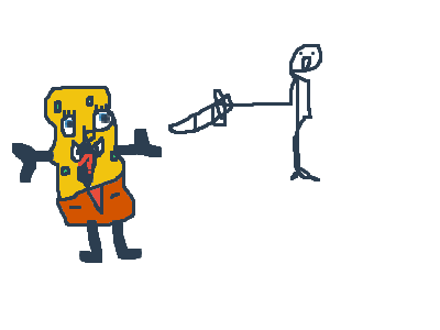 ?cutting open spongbob at 3 am GONE WRONG!?